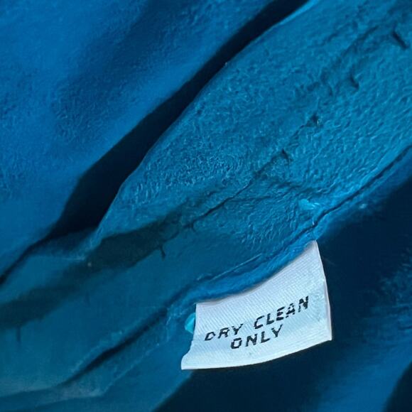 Vtg 80s Suede Fringe Rhinestone Western Oversized Jacket M Western Maximalist - Picture 6 of 7